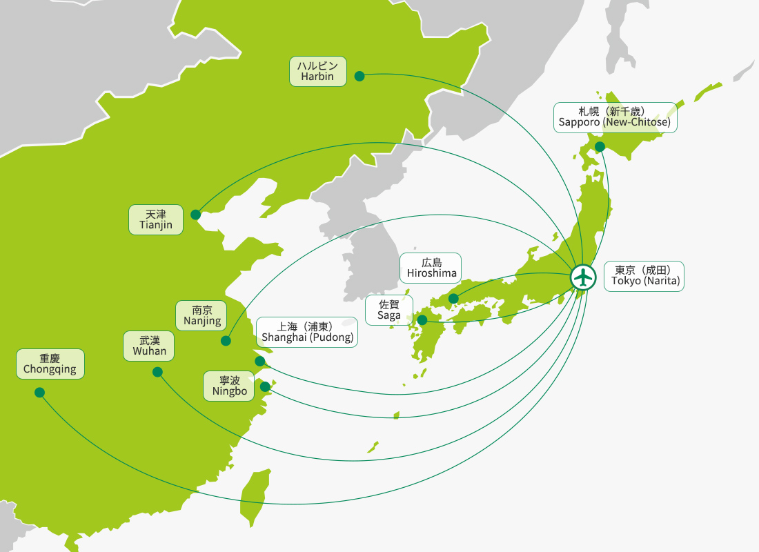 運航路線図 Ij日本国内線 国際線 Spring Japan